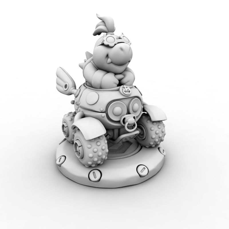 Cute Racing Driver 3d Model