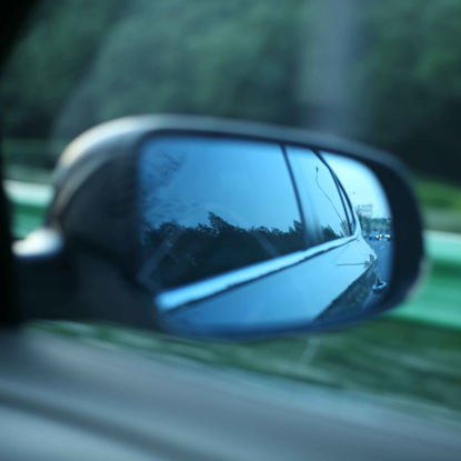 Automobile rearview mirror photographs