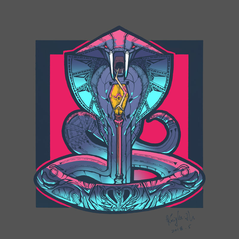 Snake icon logo totem Konceptdesign