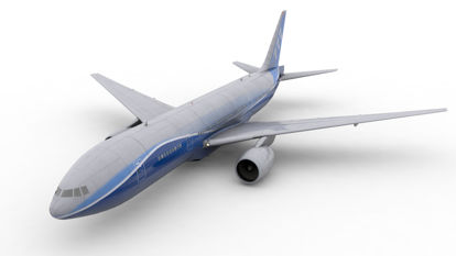 Avion de pasajeros modelo 3d