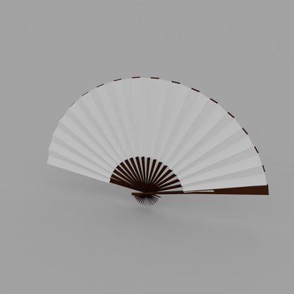 Paper Folding Fan 3d model
