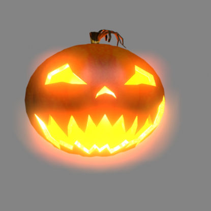 Halloween Gresskar 3d modell animasjon