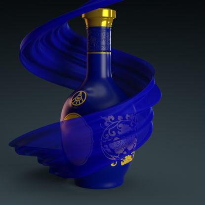 Modello 3d di liquore cinese