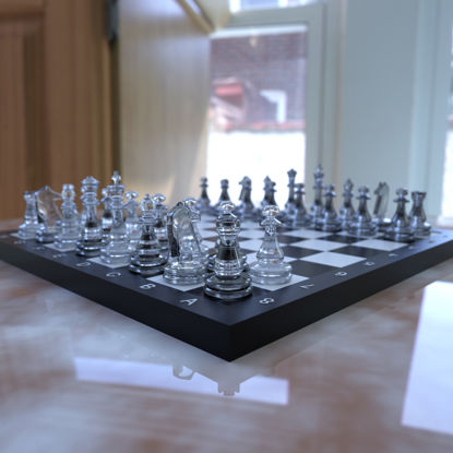 Modelo 3d de xadrez