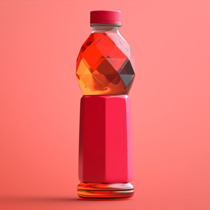 مدل بطری نوشیدنی 3d با پلاگین آرنولد