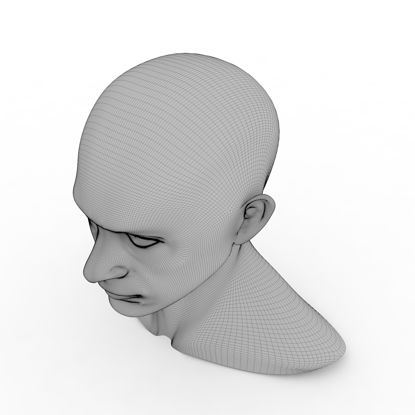 Low Poly Head Neck 3D-Modell