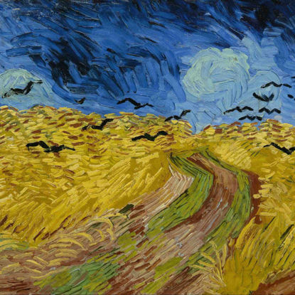 Pintura al óleo: Campo de trigo con cuervos (julio de 1890 - 1890) de Vincent van Gogh
