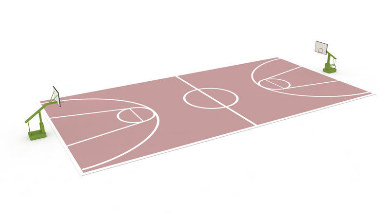 Modell des Basketballplatzes 3d