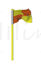 Waving Corner Flag c4d animation