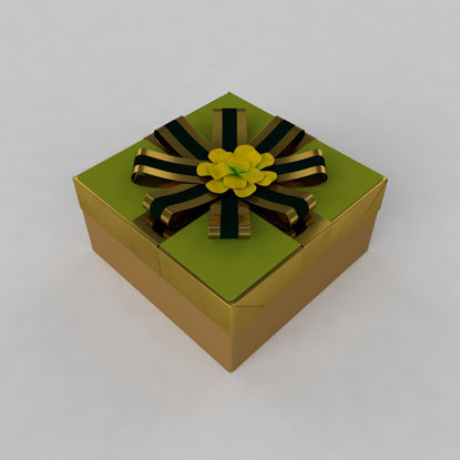 نموذج علبة هدية ثلاثية الأبعاد