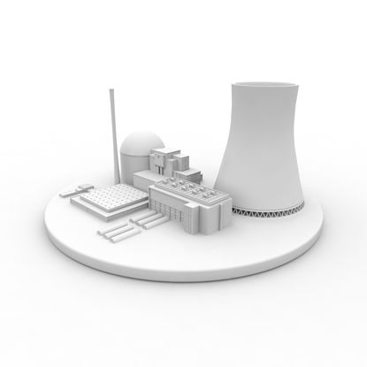 3D model jaderného elektrárny