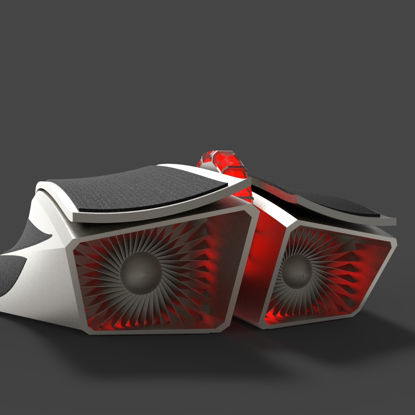 Game mouse industrial design 3d model of jet engine element