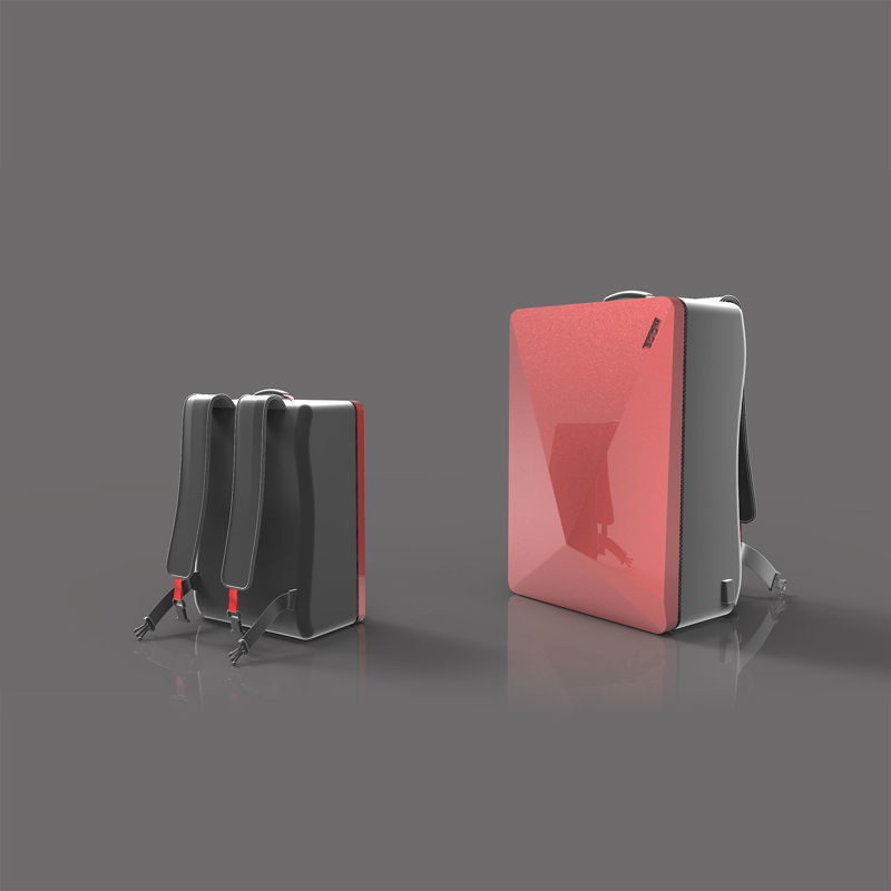 حقيبة الظهر التصميم الصناعي 3D وضع