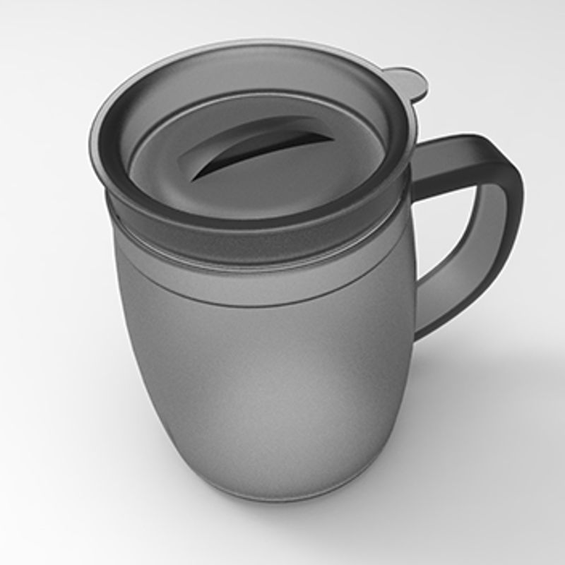 Glass water cup industrial design 3D model