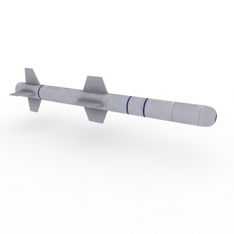 AGM-84 Harpoon Anti-ship Missile 3D modell