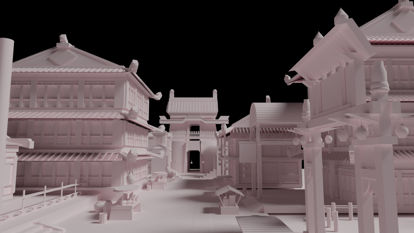 Chinese ancient style architectural 3D model