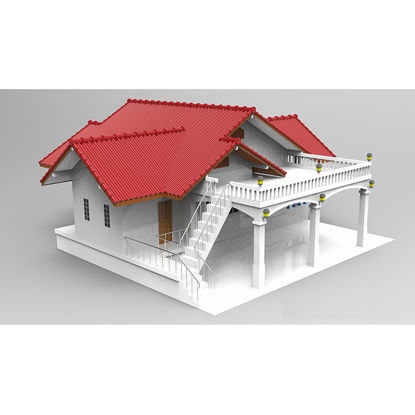 Single-story residential 3D model