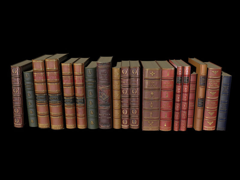 Modelo 3D de livros antigos