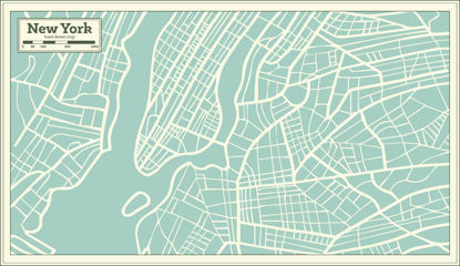 Ръчно изчертаване на карти на международни градове Vector AI