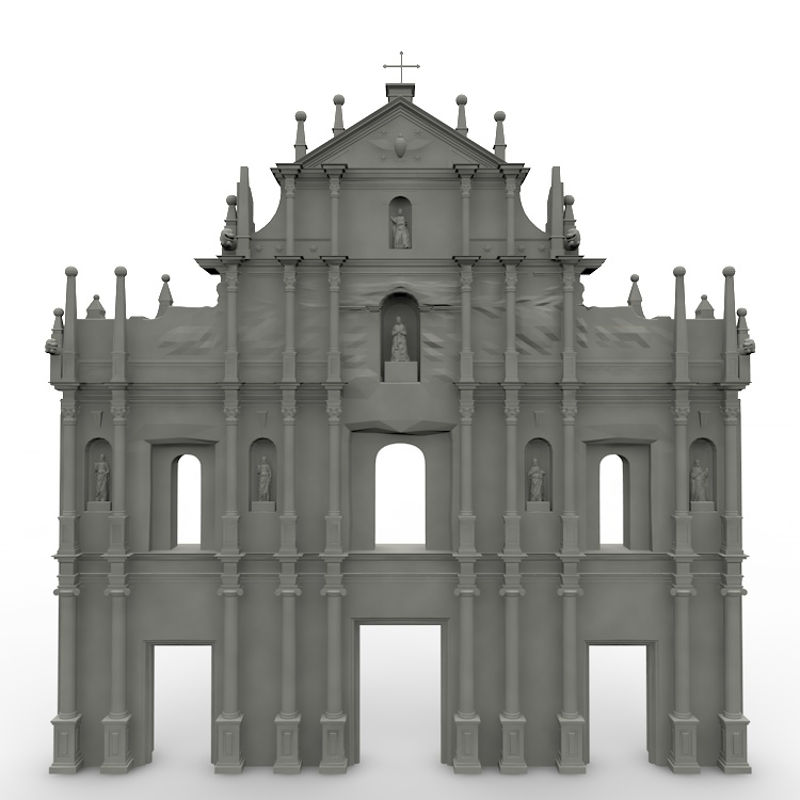 Ruínas da Antiga Catedral de São Paulo 3D model