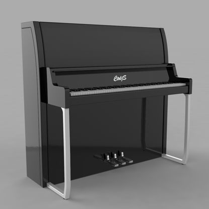 Modelo de piano en 3d