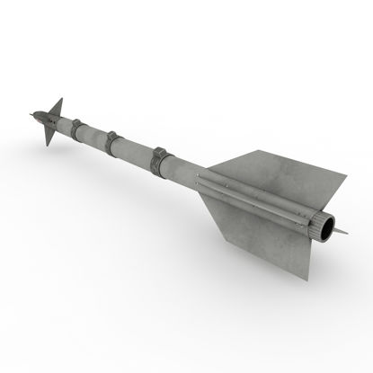 Sidewinder Model raketového 3D