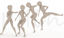 Jump Back Spin Kick bip 3ds Max Motion
