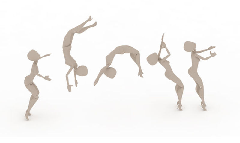 Gymnastics Backflip bip 3ds Max Motion