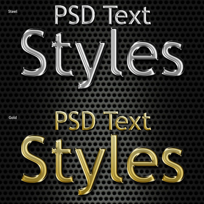 Metal Font Design PS Photoshop Style Steel