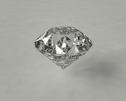 ラウンドブリリアントダイヤモンド3Dモデルの完璧な素材
