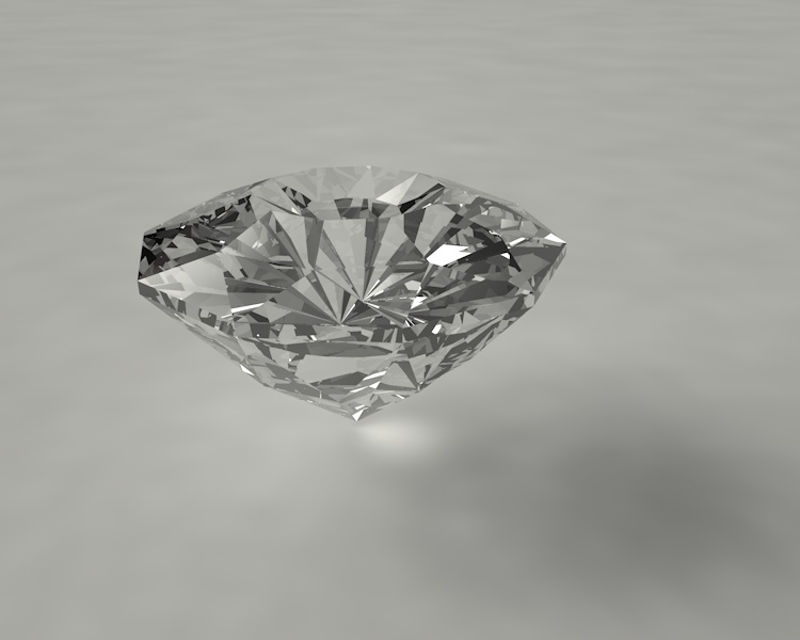Řezat kulatý brilantní diamanty Jewel 3d model
