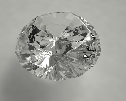 Кръгли брилянтни диаманти нарязани на 3D модел с текстура