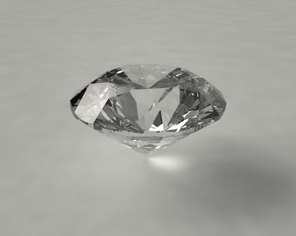 Кръгът брилянтен диамант скъпоценен камък модел 3d