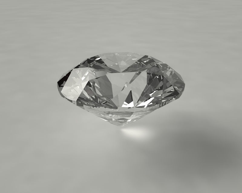 Kulatý Brilantní Diamond Gem 3d Model