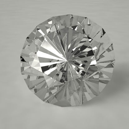 ラウンドブリリアントカットダイヤモンドジュエリーの3Dモデル