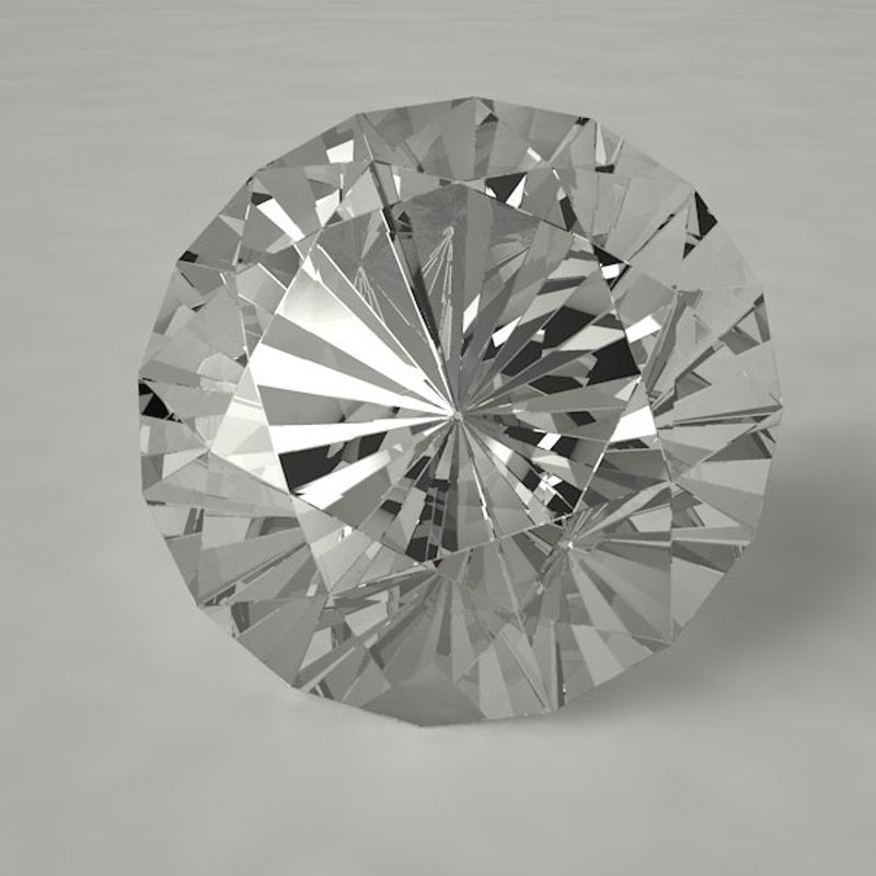 Rond Brilliant Cut Diamond Jewelry 3D Model