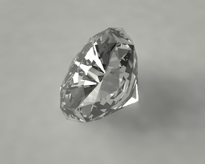 Kerek briliáns gyémántok vágott 3d modell