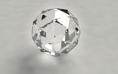 Modello 3D con diamanti a sfera con materiale perfetto