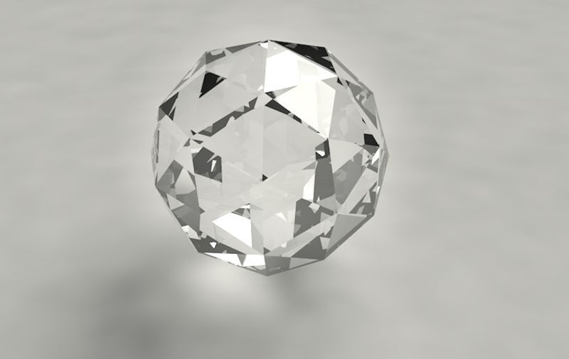 Ball Diamonds 3D Model Met Perfect Materiaal