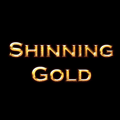 Shinning Златен PS стил шрифт