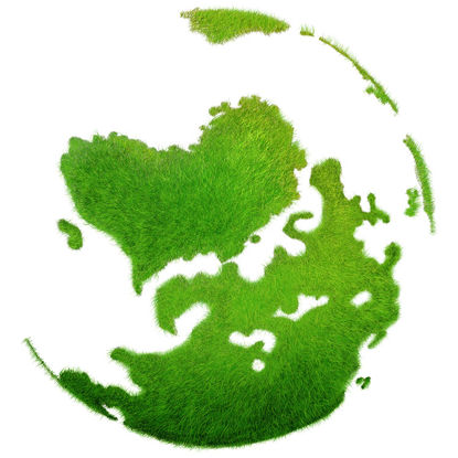 Protezione ambientale della Terra Erba Verde PSD