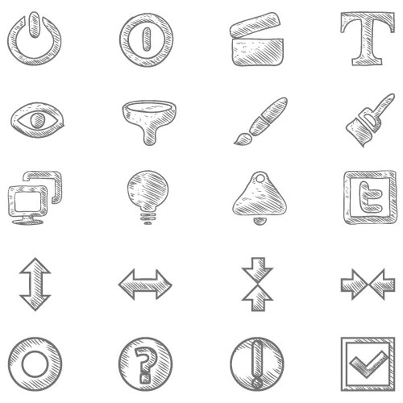 Doodle Sketch Icons