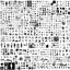 Hundreds of AI icons with black white gray color