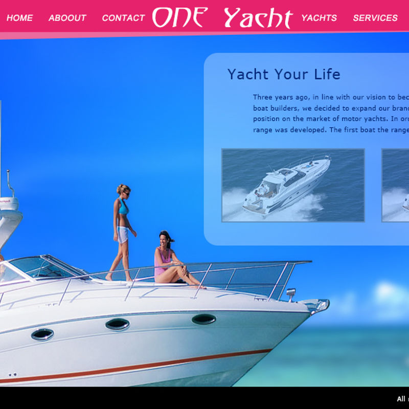 Modèle de site Web de la page d'accueil de Yacht