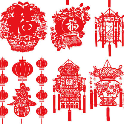 China Traditionelles rotes Laternenmaterial
