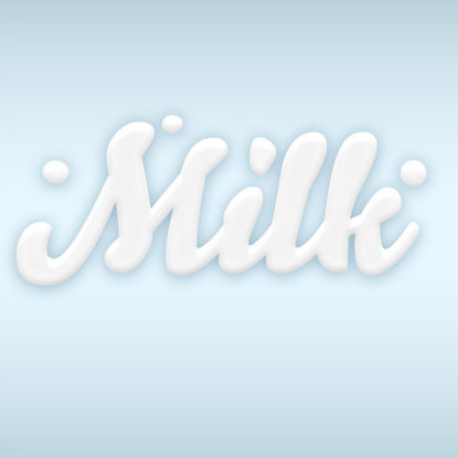 Estilo PS do Photoshop de leite