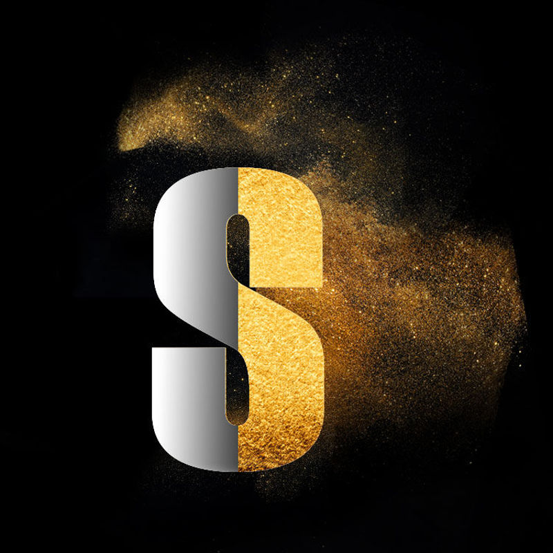 Gold Powder Dust Photoshop psd s lowercase