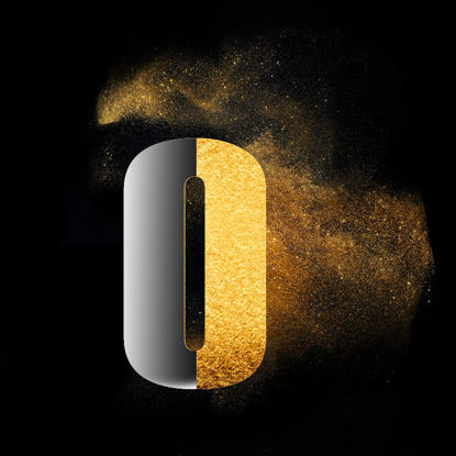 Gold Powder Dust Photoshop psd letter o lowercase
