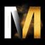 Gold Powder Dust Photoshop psd capital letter M