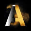 Gold Powder Dust Photoshop psd Capital A